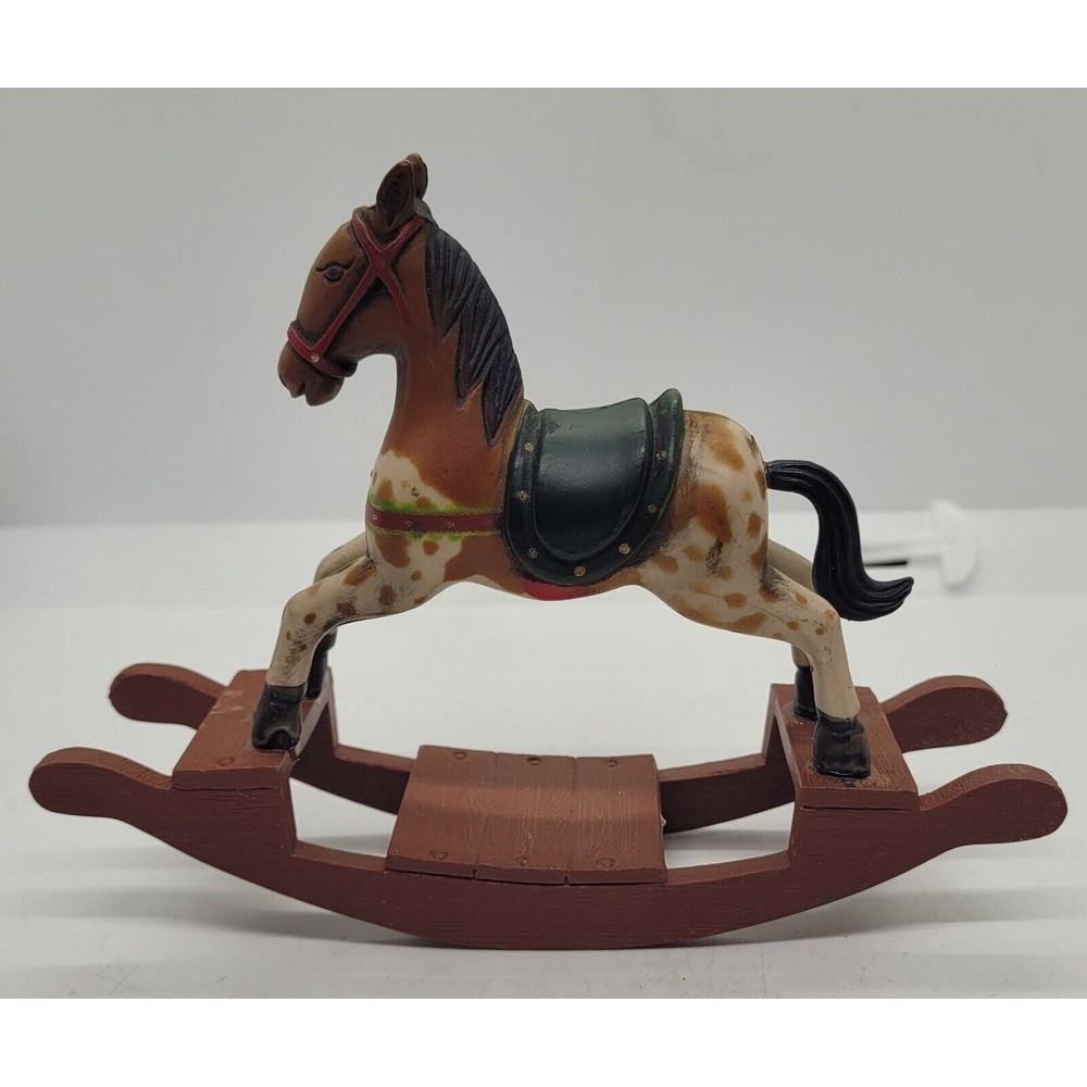 Vintage Enesco Rocking Horse Christmas Ornament Pony
